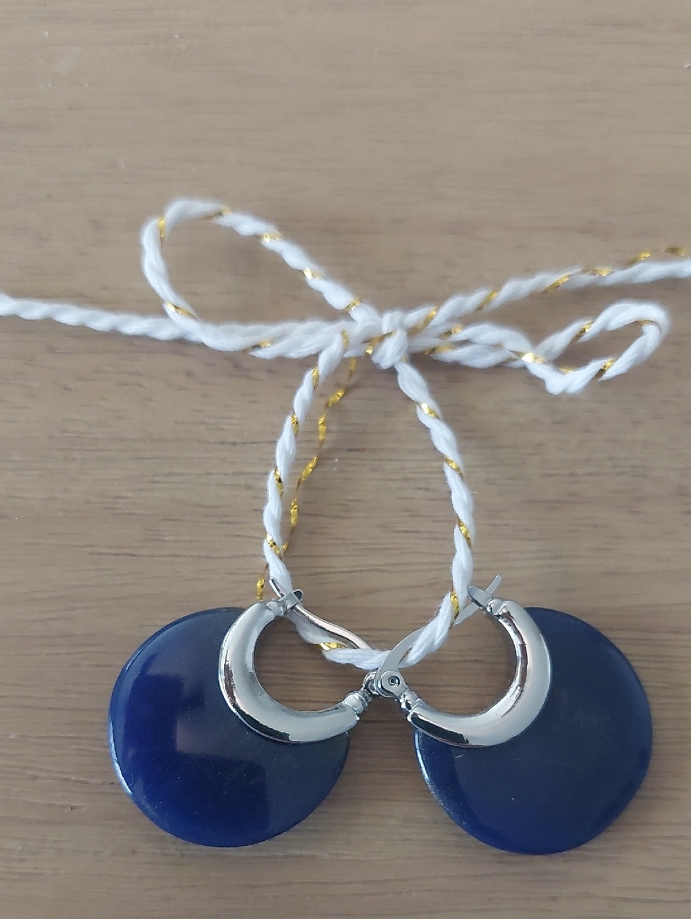 Round Blue Stone Huggie Earrings- Banana Republic Factory